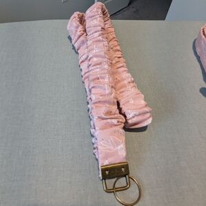 Pink Floral Scrunchie Lanyard